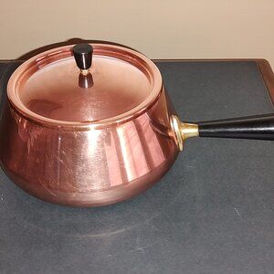 SPRING COPPER POT STAINLESS STEEL INTERIOR BY SPRING OF SWITZERLAND FEW SCRATCHS